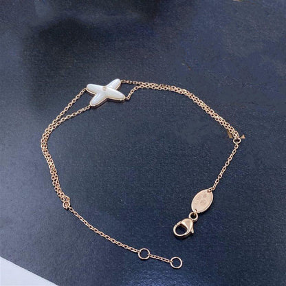 [Auream]JEUX BRACELET WHITE MOP PINK GOLD 1 DIAMOND