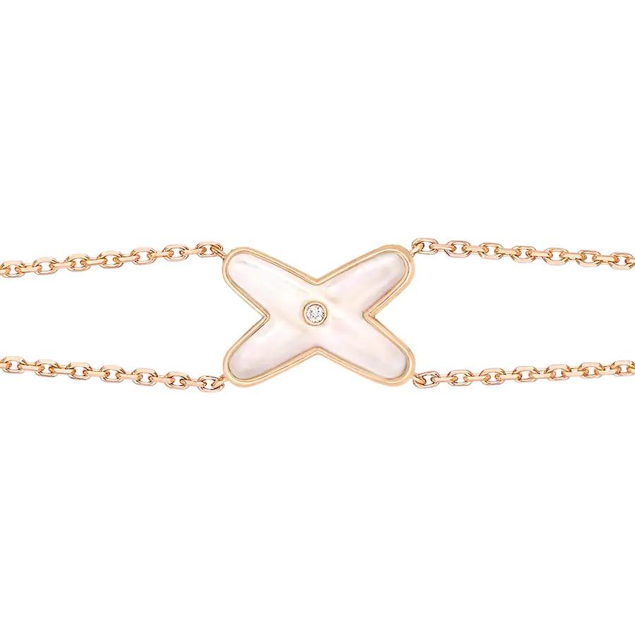 [Auream]JEUX BRACELET WHITE MOP PINK GOLD 1 DIAMOND