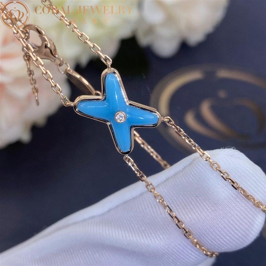 [Auream]JEUX BRACELET TURQUOISE PINK GOLD 1 DIAMOND