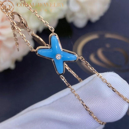 [Auream]JEUX BRACELET TURQUOISE PINK GOLD 1 DIAMOND
