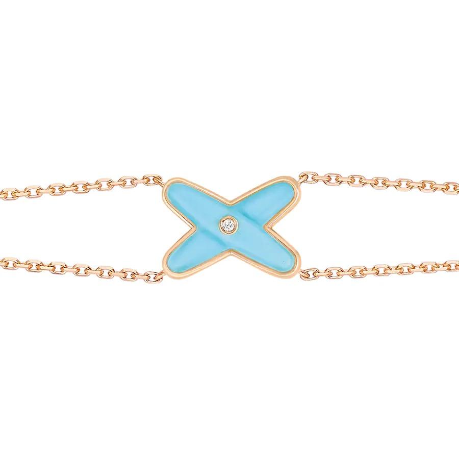 [Auream]JEUX BRACELET TURQUOISE PINK GOLD 1 DIAMOND