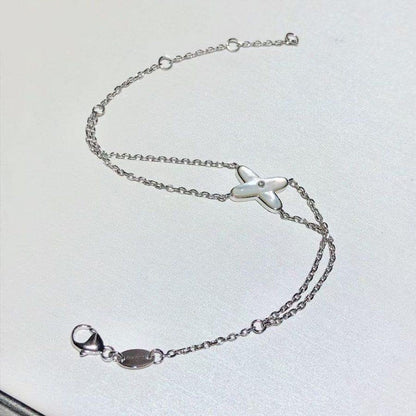 [Auream]JEUX BRACELET WHITE MOP SILVER 1 DIAMOND