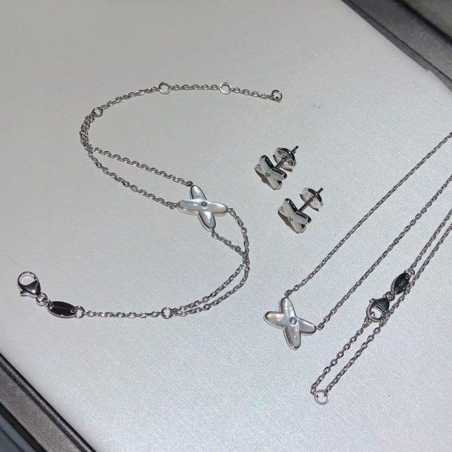 [Auream]JEUX BRACELET WHITE MOP SILVER 1 DIAMOND