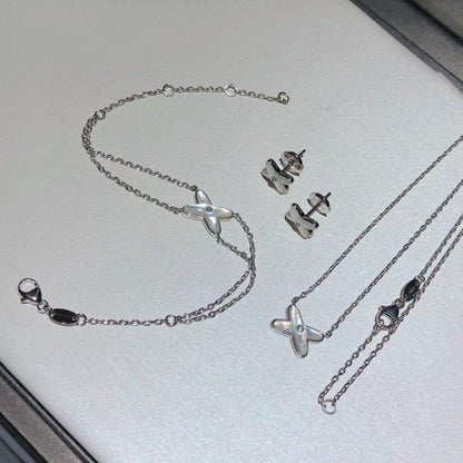 [Auream]JEUX BRACELET WHITE MOP SILVER 1 DIAMOND