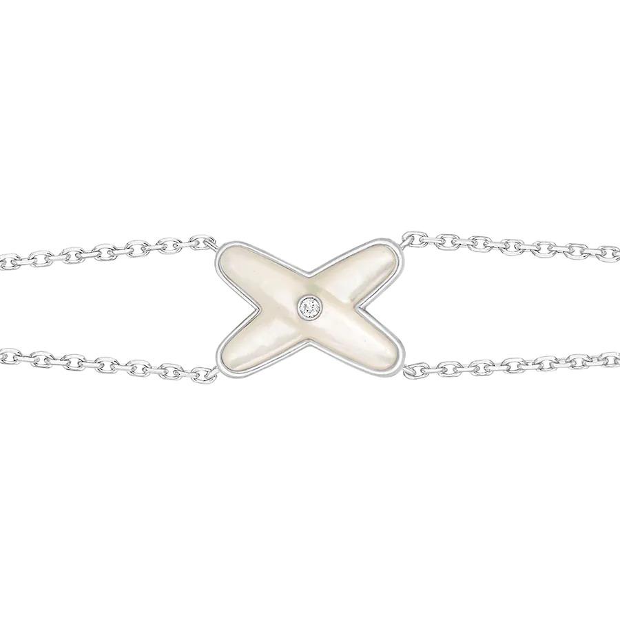 [Auream]JEUX BRACELET WHITE MOP SILVER 1 DIAMOND