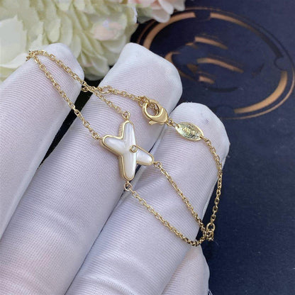 [Auream]JEUX BRACELET WHITE MOP GOLD 1 DIAMOND