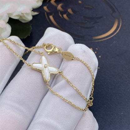 [Auream]JEUX BRACELET WHITE MOP GOLD 1 DIAMOND