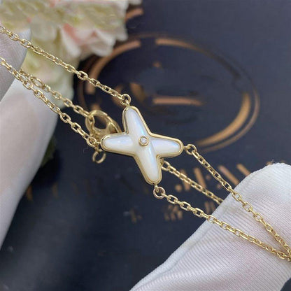 [Auream]JEUX BRACELET WHITE MOP GOLD 1 DIAMOND