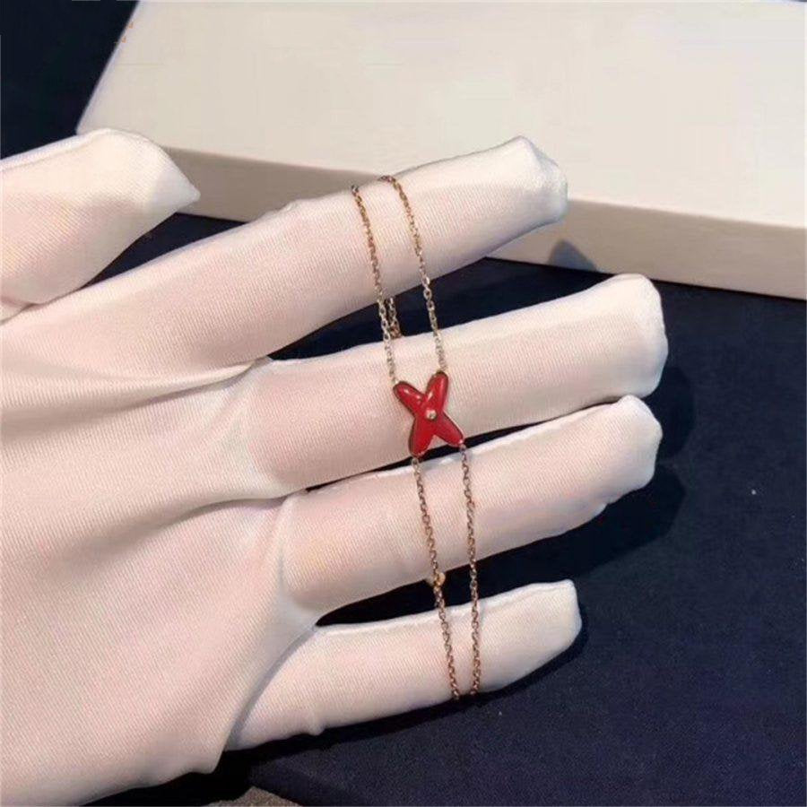 [Auream]JEUX BRACELET CARNELIAN PINK GOLD 1 DIAMOND