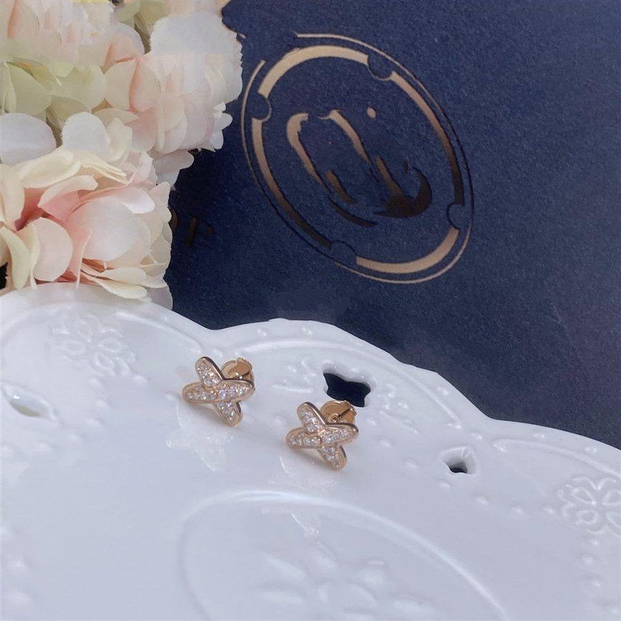 [Auream]JEUX DE PINK GOLD DIAMOND EARRINGS