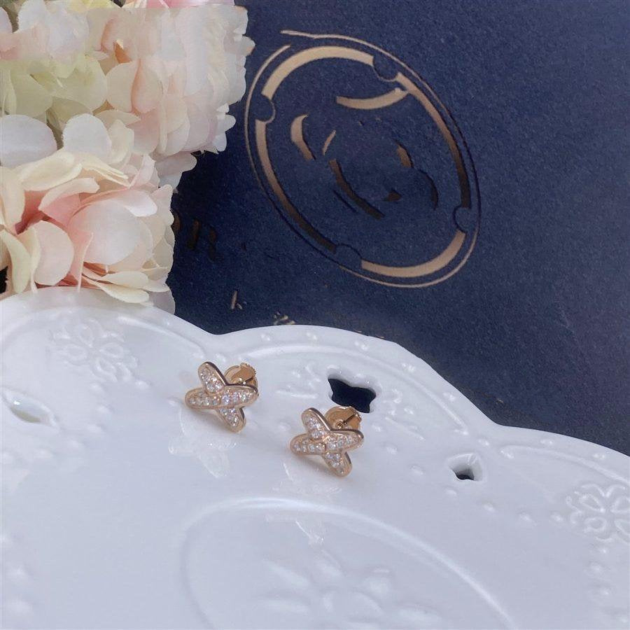 [Auream]JEUX DE PINK GOLD DIAMOND EARRINGS