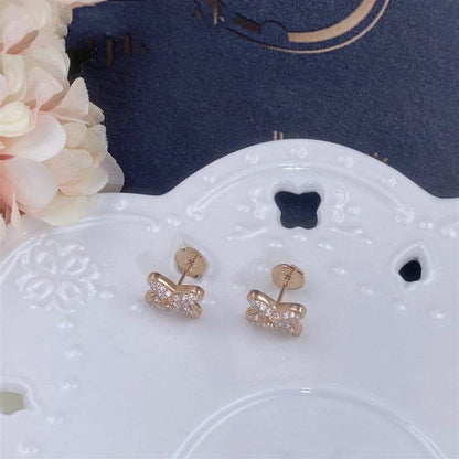 [Auream]JEUX DE PINK GOLD DIAMOND EARRINGS