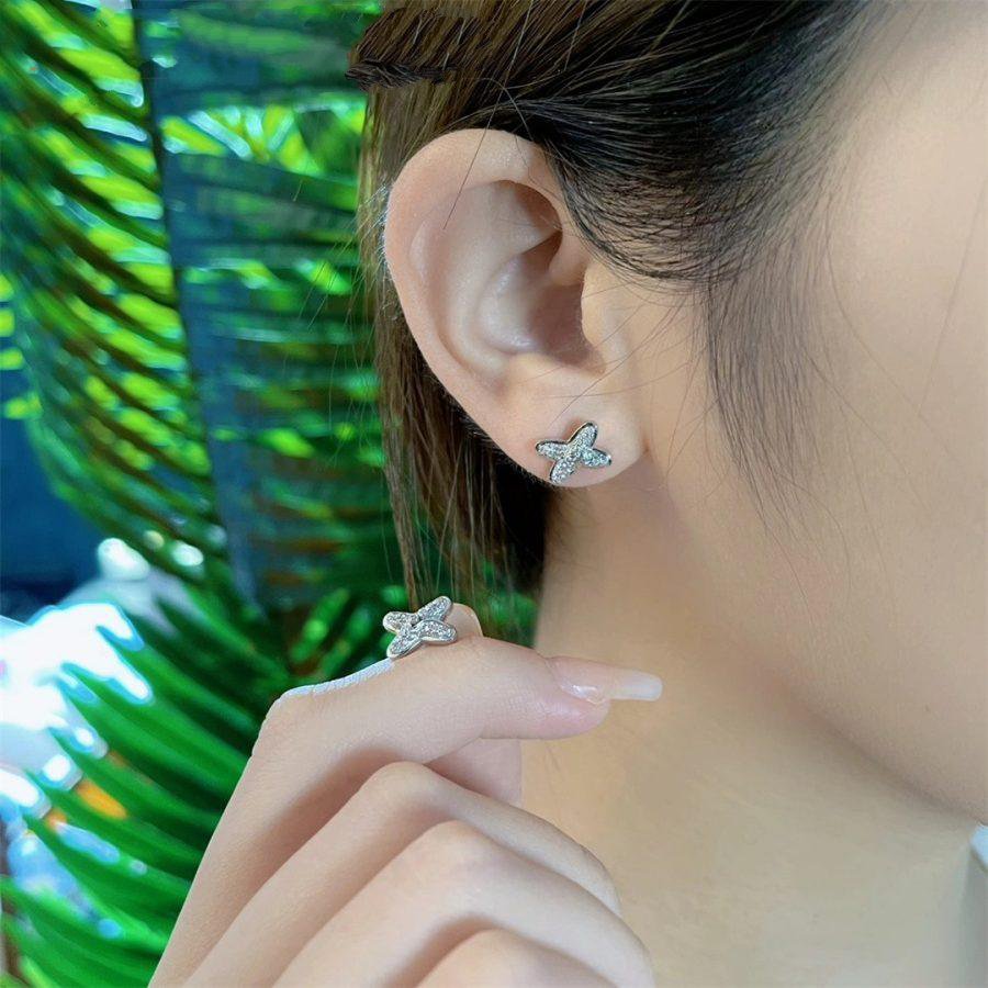 [Auream]JEUX DE SILVER DIAMOND EARRINGS