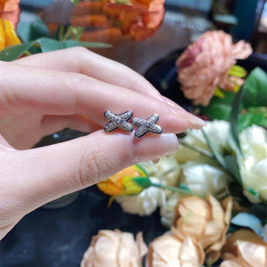 [Auream]JEUX DE SILVER DIAMOND EARRINGS