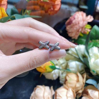 [Auream]JEUX DE SILVER DIAMOND EARRINGS