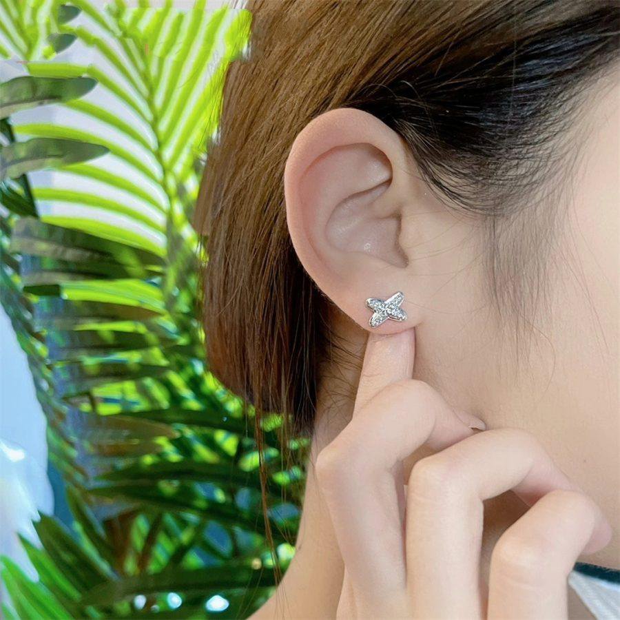 [Auream]JEUX DE SILVER DIAMOND EARRINGS