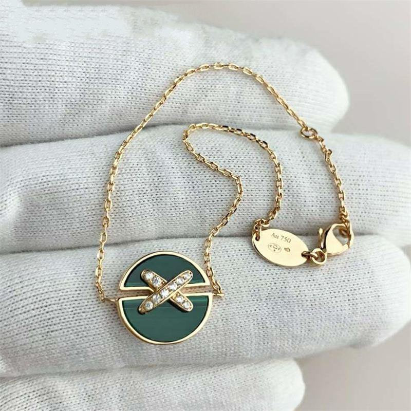[Auream]JEUX DE BRACELET MALACHITE PINK GOLD DIAMONDS