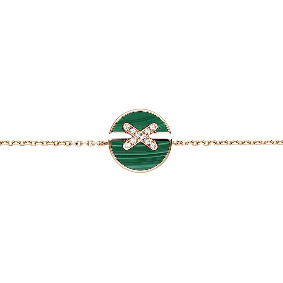 [Auream]JEUX DE BRACELET MALACHITE PINK GOLD DIAMONDS