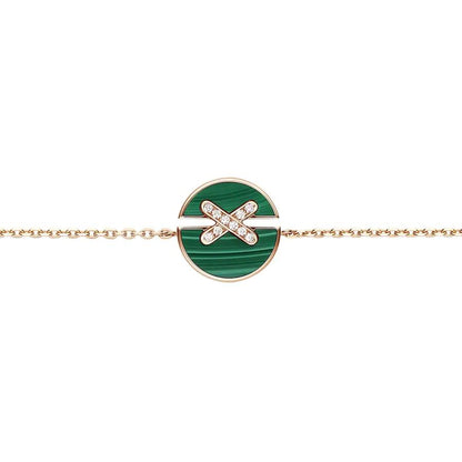 [Auream]JEUX DE BRACELET MALACHITE PINK GOLD DIAMONDS
