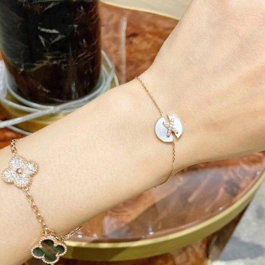 [Auream]JEUX DE BRACELET MOP PINK GOLD DIAMONDS