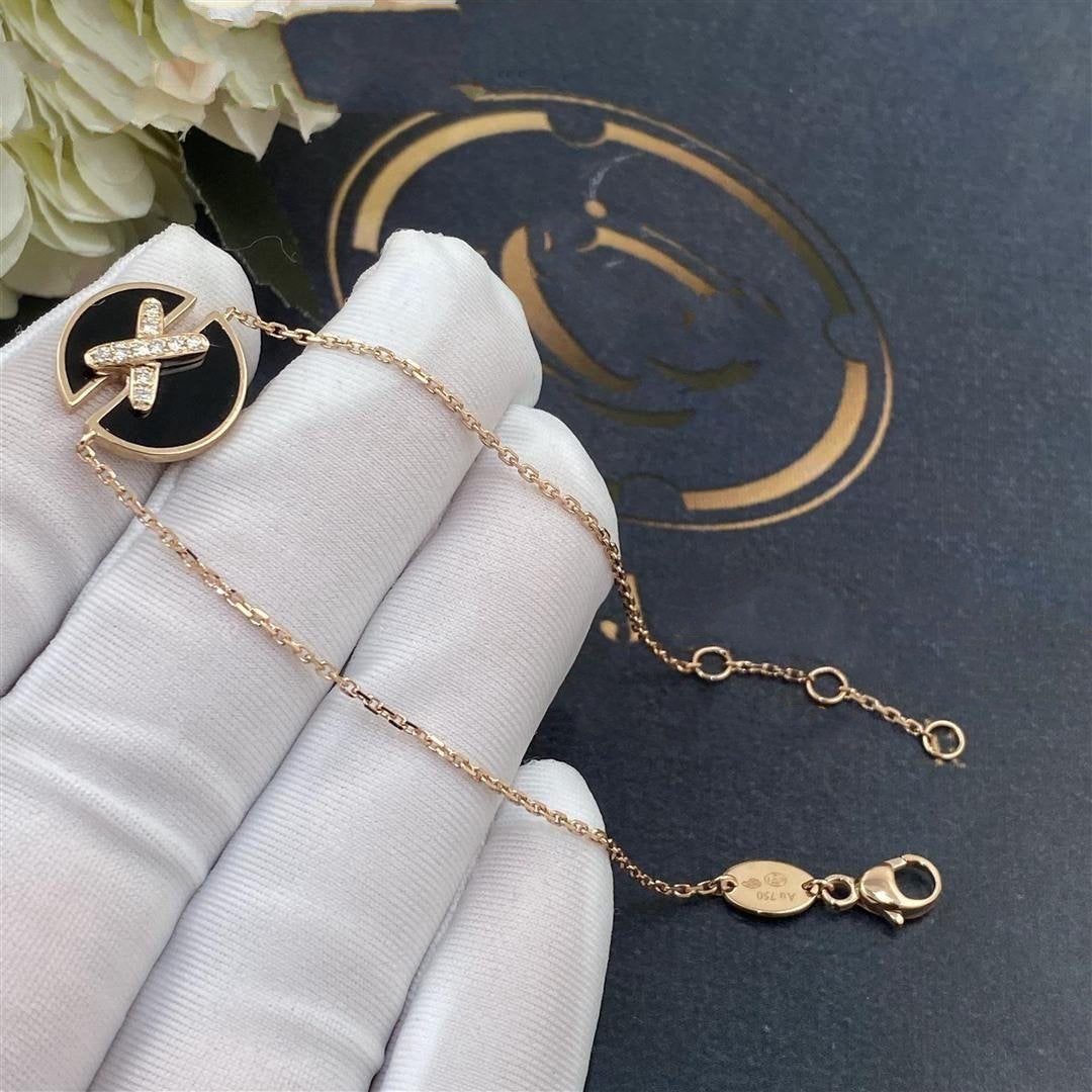 [Auream]JEUX DE BRACELET ONYX PINK GOLD DIAMOND