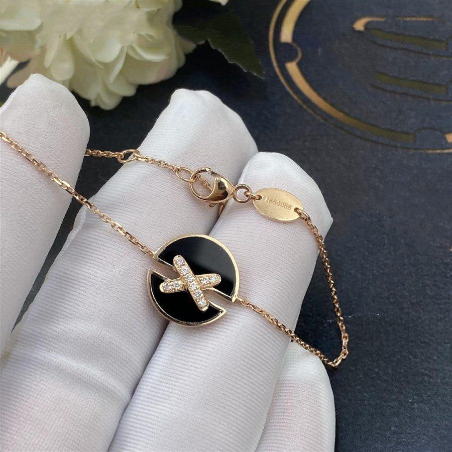 [Auream]JEUX DE BRACELET ONYX PINK GOLD DIAMOND