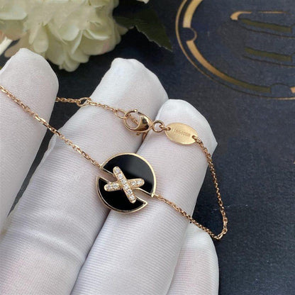 [Auream]JEUX DE BRACELET ONYX PINK GOLD DIAMOND