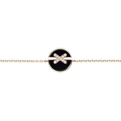 [Auream]JEUX DE BRACELET ONYX PINK GOLD DIAMOND