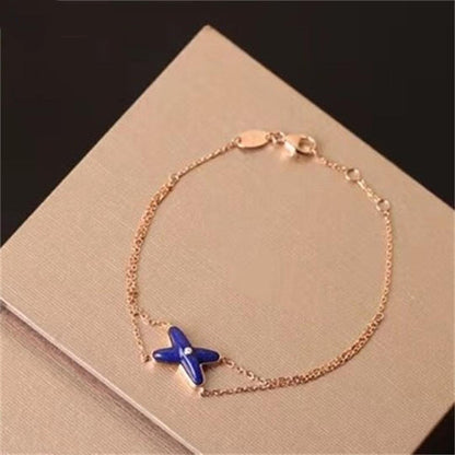 [Auream]Hollow Design Four-Leaf Clover Flower Shape Ring