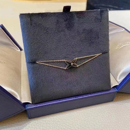 [Auream]JEUX BRACELET ONYX PINK GOLD 1 DIAMOND