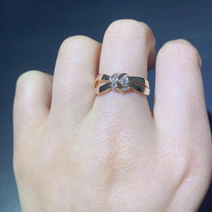 [Auream]LIENS RING PINK GOLD DIAMOND