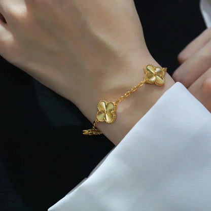 [Auream] CLOVER 5 MOTIF LASER BRACELET COLLECTION