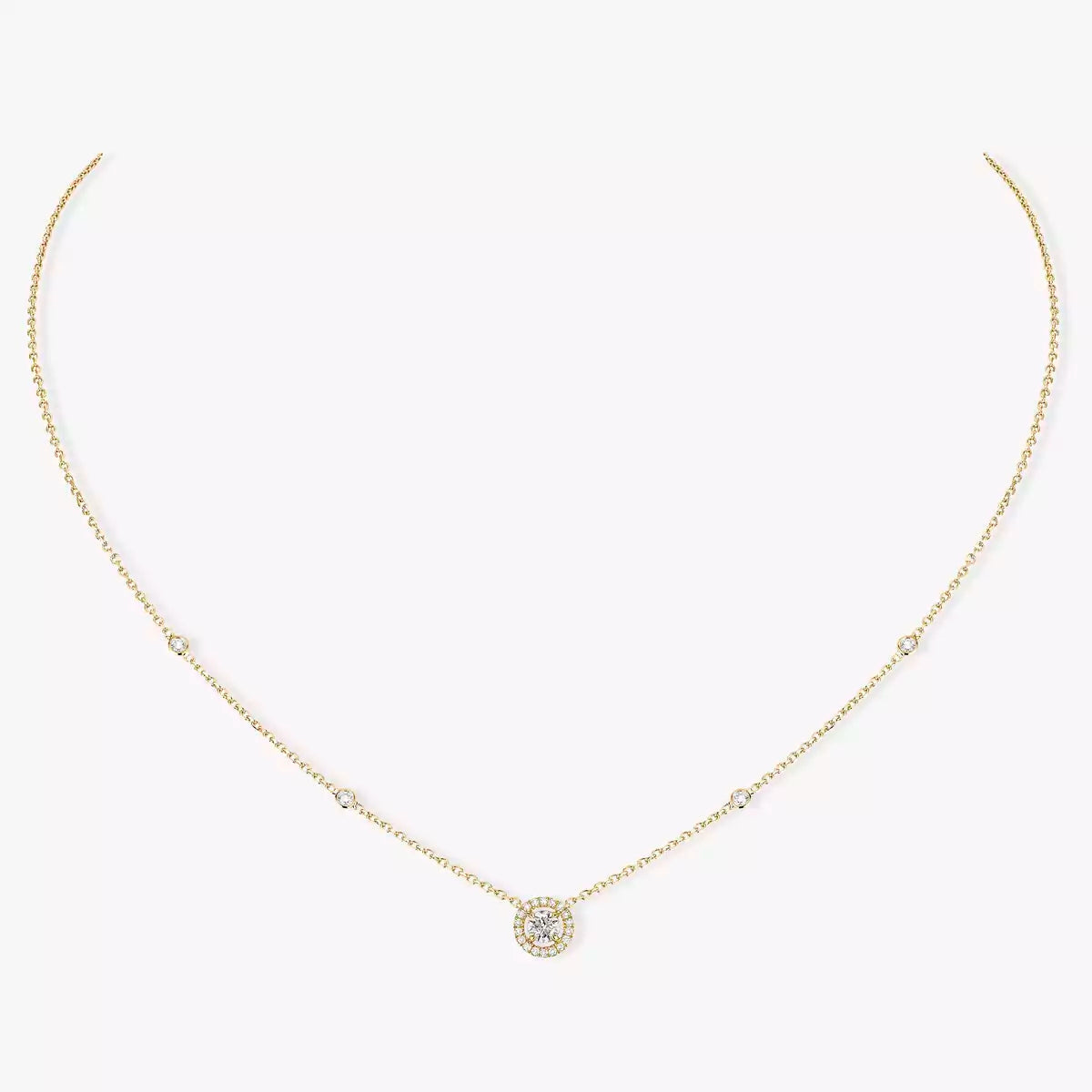 [Auream]Diamond Necklace 0,20ct Brilliant Shape Joy