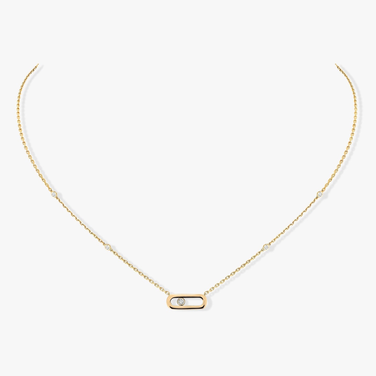 [Auream]MOVE UNO DIAMOND NECKLACE
