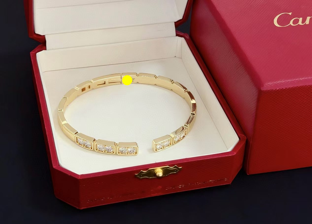 [Auream jewelrys]LOVE DIAMOND OPEN  BRACELET