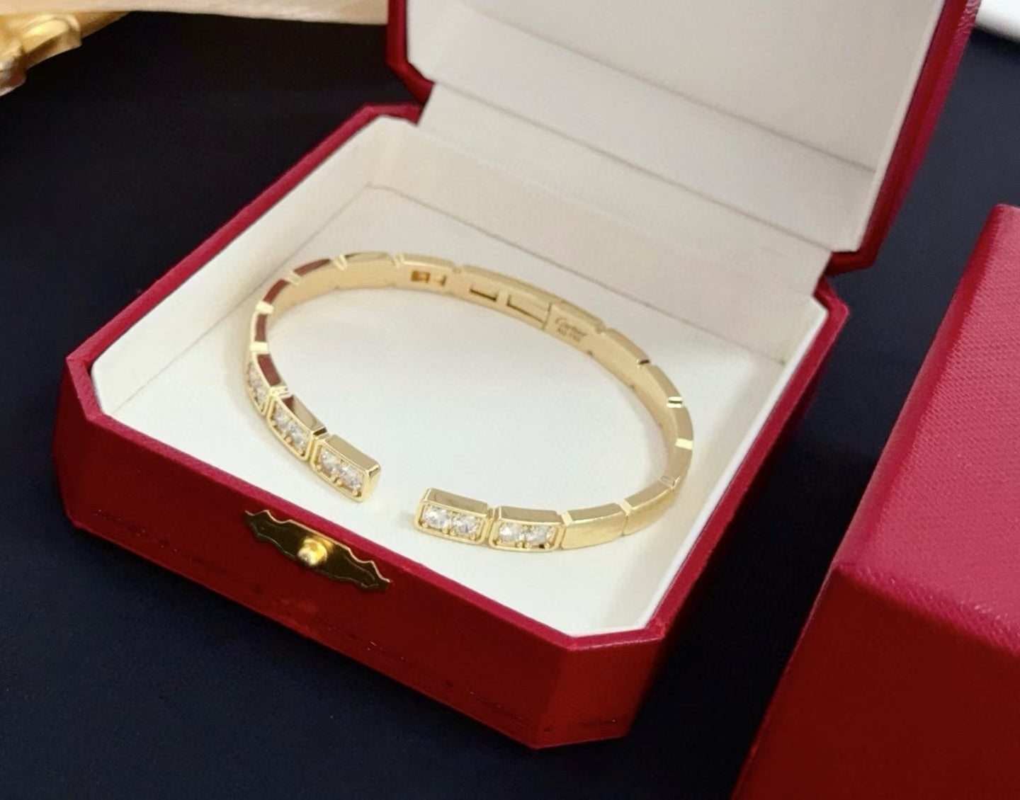 [Auream jewelrys]LOVE DIAMOND OPEN  BRACELET