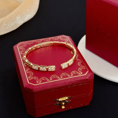 [Auream jewelrys]LOVE DIAMOND OPEN  BRACELET
