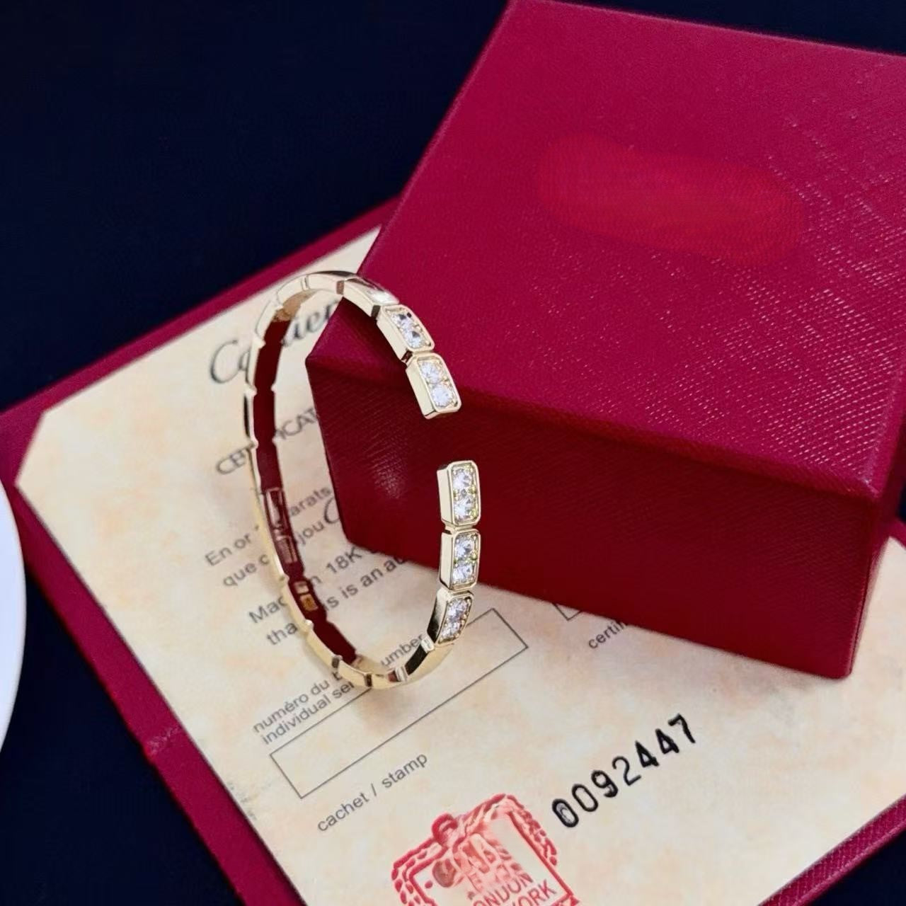 [Auream jewelrys]LOVE DIAMOND OPEN  BRACELET