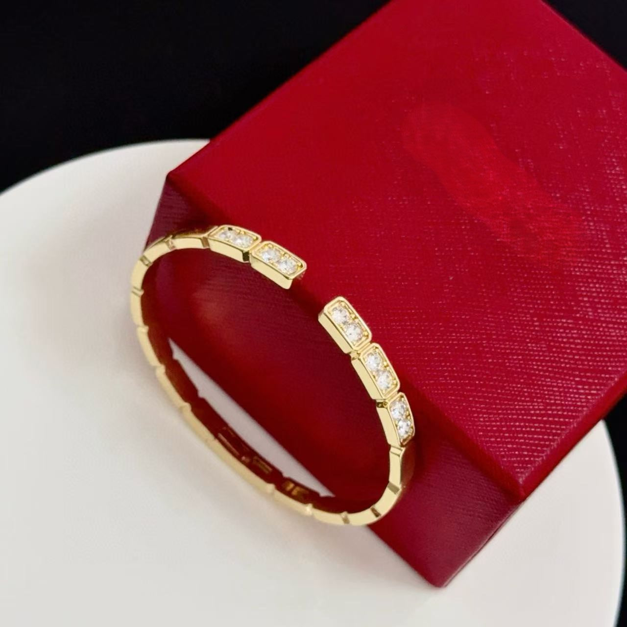 [Auream jewelrys]LOVE DIAMOND OPEN  BRACELET