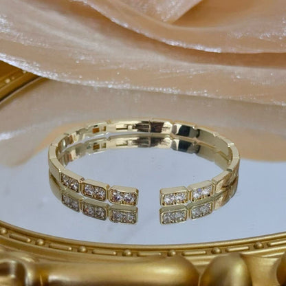 [Auream jewelrys]LOVE DIAMOND OPEN  BRACELET