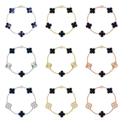 [Auream]CLOVER 5 MOTIF PIETERSITE BRACELET COLLECTION