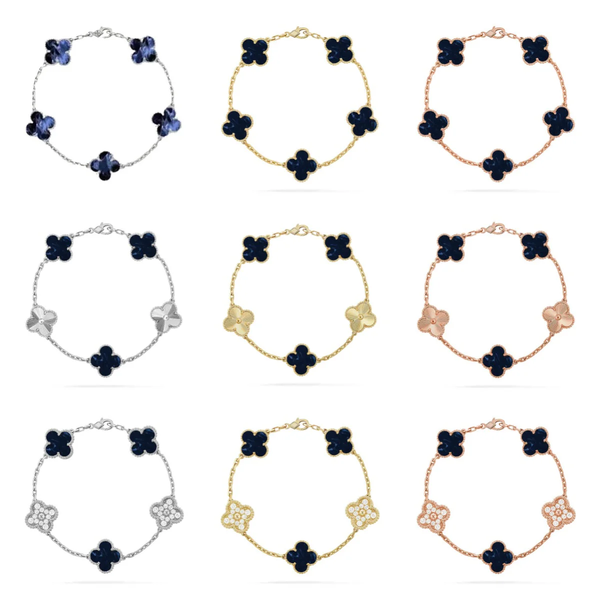 [Auream]CLOVER 5 MOTIF PIETERSITE BRACELET COLLECTION