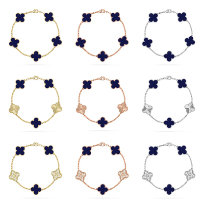 [Auream]CLOVER 5 MOTIF LAPIS LAZULI BRACELET COLLECTION