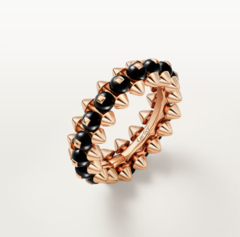 [Auream]CLASH ELEGANT ROSE GOLD RING FEATURING NATURAL AGATE