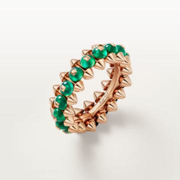 [Auream]CLASH ELEGANT ROSE GOLD RING FEATURING NATURAL AGATE