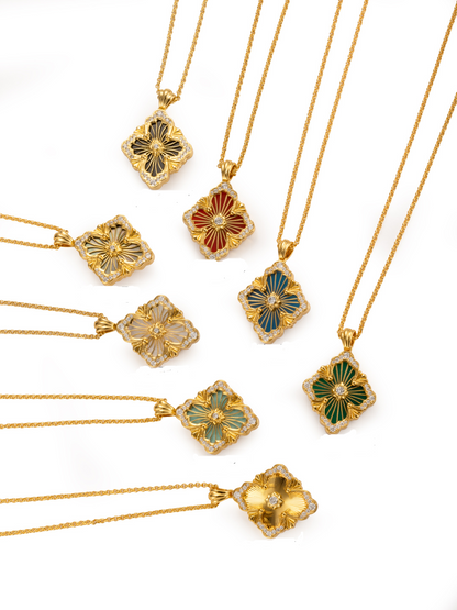 [Auream] B.C.L BIG SIZE  ENAMEL NECKLACE（Various colors）
