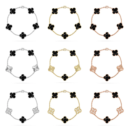 [Auream] CLOVER 5 MOTIF PULSAR STONE BRACELET COLLECTION