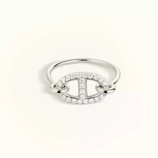 [Auream]RONDE SMALL SILVER DIAMOND RING