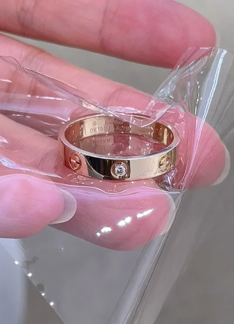 [Auream]LOVE RING 4MM 1 DIAMOND