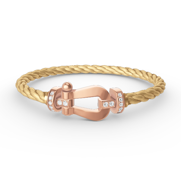 [Auream]FORCE LARGE HORSESHOE HALF DIAMOND BRACELET ROSE GOLD